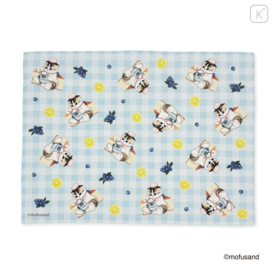 Japan Mofusand Placemat - Berry Cheese Cake Cat Blue - 1