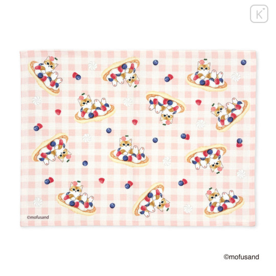 Japan Mofusand Placemat - Berry Pancake Cat Pink - 1