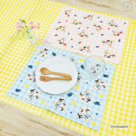 Japan Mofusand Placemat - Berry Pancake Cat Pink - 2