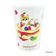 Japan Mofusand Insulated Stainless Steel Tumbler With Ceramic Coating - Berry Pancake Cat