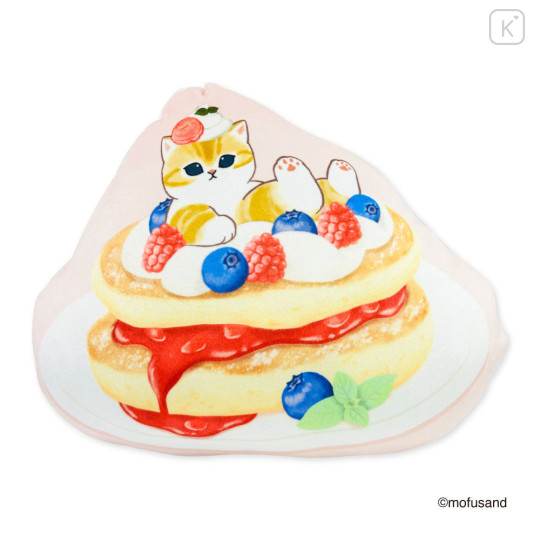 Japan Mofusand Die-cut Cushion - Berry Pancake Cat Pink - 1