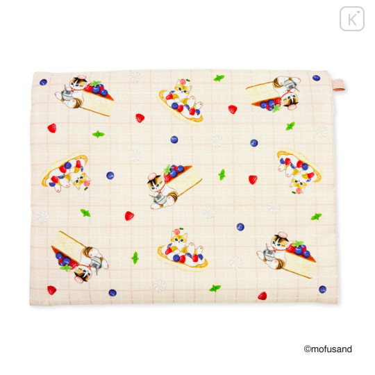 Japan Mofusand Flat Pouch Set - Berry Cheese Cake Pancake Cat - 4
