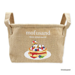 Japan Mofusand Jute Storage Basket - Berry Pancake Cat