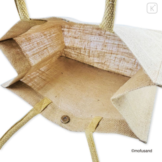 Japan Mofusand Jute Tote Bag (M) - Berry Cheese Cake Pancake Cat - 5