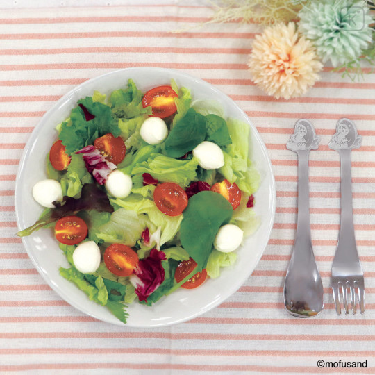 Japan Mofusand Stainless Steel Fork - Shark Cat Laser Printing - 2