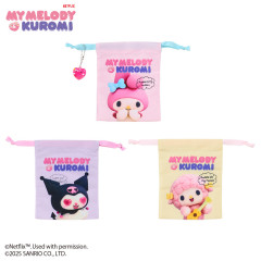 Japan Sanrio Original Drawstring Pouch Set - Kuromi & My Melody & My Sweet Piano : Netflix