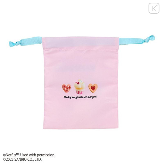 Japan Sanrio Original Drawstring Pouch Set - Kuromi & My Melody & My Sweet Piano : Netflix - 4