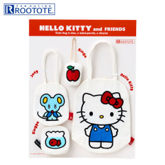 Japan Sanrio Rootote Tote Bag Set - Hello Kitty