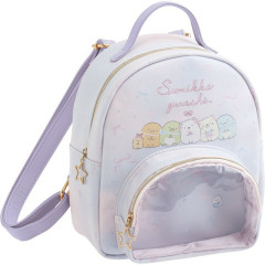 Japan San-X Backpack With Clear Window - Sumikko Gurashi : Minikko Nursery School Purple