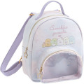Japan San-X Backpack With Clear Window - Sumikko Gurashi : Minikko Nursery School Purple - 1