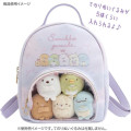 Japan San-X Backpack With Clear Window - Sumikko Gurashi : Minikko Nursery School Purple - 5