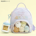 Japan San-X Backpack With Clear Window - Sumikko Gurashi : Minikko Nursery School Purple - 6