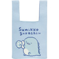 Japan San-X Jacquard Woven Mini Tote Bag - Sumikko Gurashi : Tokage & Nisetsumuri Blue - 1
