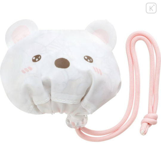 Japan San-X Eco Shopping Bag With Pocket - Sumikko Gurashi : Shirokuma Sparkling Eyes - 2