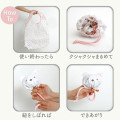 Japan San-X Eco Shopping Bag With Pocket - Sumikko Gurashi : Shirokuma Sparkling Eyes - 5