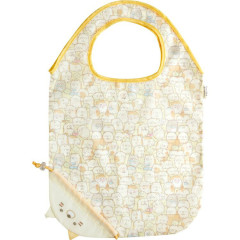 Japan San-X Eco Shopping Bag With Pocket - Sumikko Gurashi : Neko Sparkling Eyes