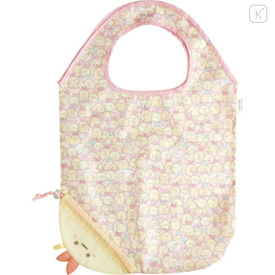 Japan San-X Eco Shopping Bag With Pocket - Sumikko Gurashi : Ebifurai no Shippo Fried Shrimp Tail Sparkling Eyes - 1