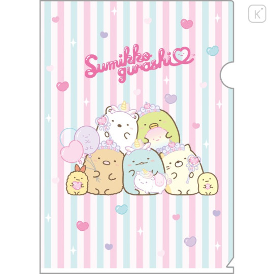 Japan San-X A4 Clear File Folder - Sumikko Gurashi : Balloon - 1