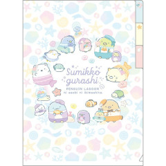 Japan San-X 3 Pockets A5 Index File - Sumikko Gurashi : Penguin Lagoon Summer Vacation