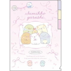 Japan San-X 3 Pockets A5 Index File - Sumikko Gurashi : Ribbon Sky Party