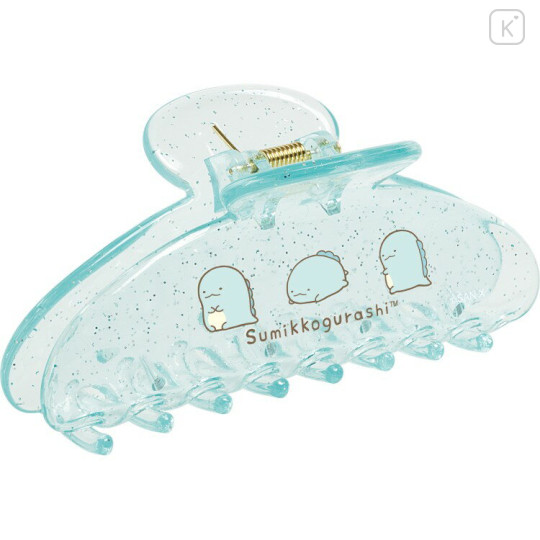 Japan San-X Hair Claw Clip - Sumikko Gurashi : Tokage Clear Glitter - 1