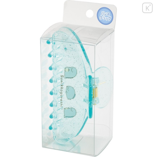 Japan San-X Hair Claw Clip - Sumikko Gurashi : Tokage Clear Glitter - 2