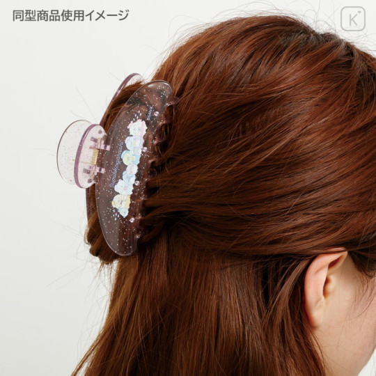 Japan San-X Hair Claw Clip - Sumikko Gurashi : Ebifurai no Shippo Fried Shrimp Tail Clear Glitter - 3