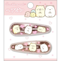 Japan San-X Hairpin Set - Sumikko Gurashi : Shirokuma & Neko Heart Star