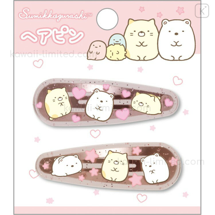 Japan San-X Hairpin Set - Sumikko Gurashi : Shirokuma & Neko
