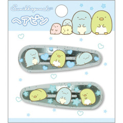 Japan San-X Hairpin Set - Sumikko Gurashi : Tokage & Penguin? Heart Star