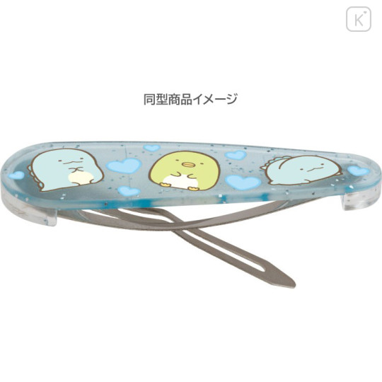 Japan San-X Hairpin Set - Sumikko Gurashi : Tonkatsu Fried Pork & Ebifurai no Shippo Fried Shrimp Tail Heart Star - 3