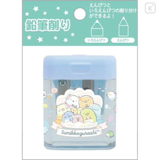 Japan San-X Pencil Sharpener - Sumikko Gurashi : Penguin Lagoon Blue - 1