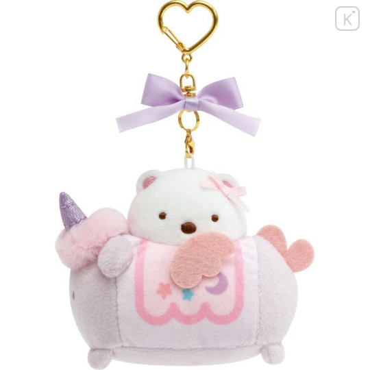 Japan San-X Hanging Plush - Sumikko Gurashi : Minikko Nursery School Shirokuma Unicorn - 1