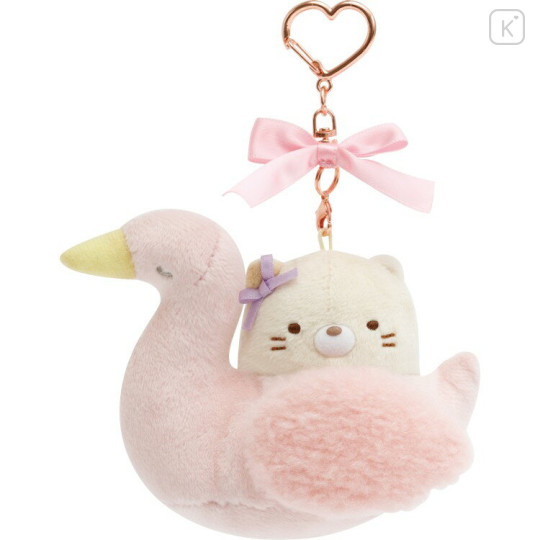 Japan San-X Hanging Plush - Sumikko Gurashi : Minikko Nursery School Neko Swan - 1