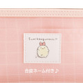 Japan San-X Mesh Pen Pouch - Sumikko Gurashi : Ebifurai no Shippo Fried Shrimp Tail Pink - 3