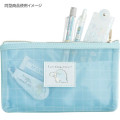 Japan San-X Mesh Pen Pouch - Sumikko Gurashi : Ebifurai no Shippo Fried Shrimp Tail Pink - 4