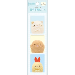 Japan San-X Photo Style Sticker - Sumikko Gurashi : Neko & Tonkatsu & Ebifurai no Shippo Fried Shrimp Tail,