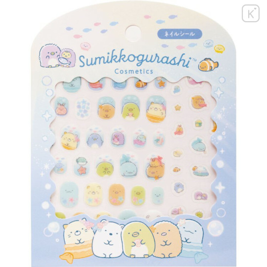Japan San-X Nail Sticker - Sumikko Gurashi : Penguin Lagoon Blue - 1