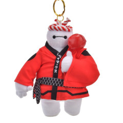 Japan Disney Store Plush Keychain - Baymax : Japanese Festival Matsuri Red