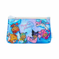 Japan Sanrio Clear Flat Pen Case - Tan Swimsuit Party Characters - 1