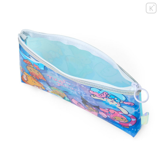 Japan Sanrio Clear Flat Pen Case - Tan Swimsuit Party Characters - 3