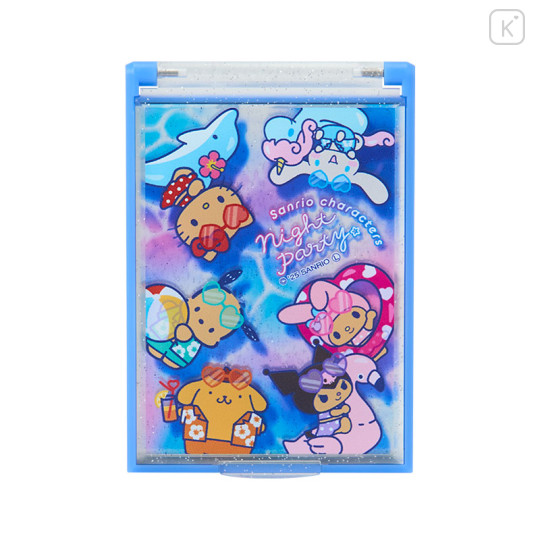 Japan Sanrio Card Mirror - Tan Swimsuit Party Characters - 1