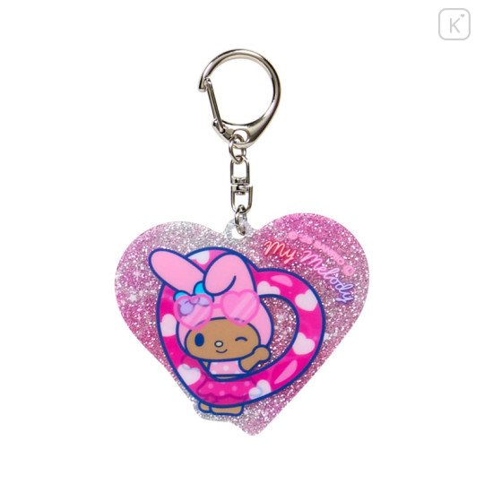 Japan Sanrio Secret Glitter Keychain - Tan Swimsuit Party Characters Blind Box - 3