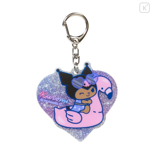 Japan Sanrio Secret Glitter Keychain - Tan Swimsuit Party Characters Blind Box - 4