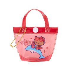 Japan Sanrio Pool Bag Keychain - Hello Kitty : Tan Swimsuit Party