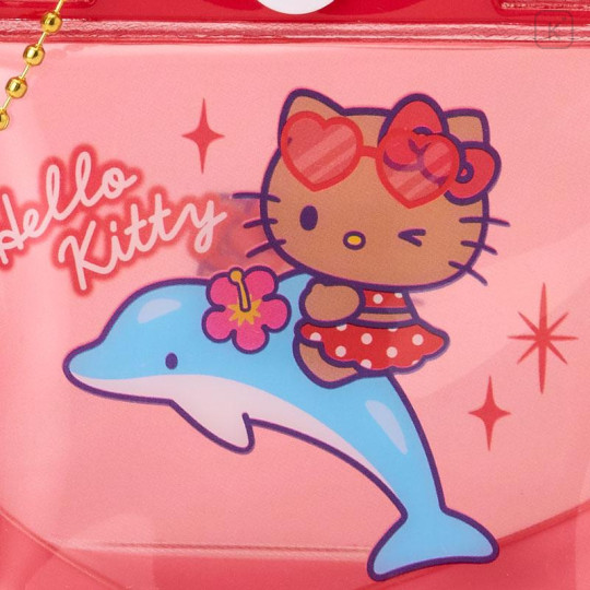 Japan Sanrio Pool Bag Keychain - Hello Kitty : Tan Swimsuit Party - 4