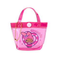 Japan Sanrio Pool Bag Keychain - My Melody : Tan Swimsuit Party
