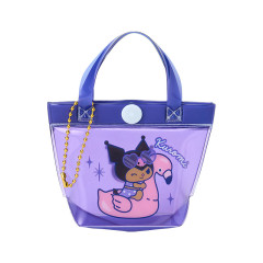 Japan Sanrio Pool Bag Keychain - Kuromi : Tan Swimsuit Party