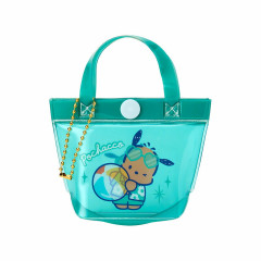 Japan Sanrio Pool Bag Keychain - Pochacco : Tan Swimsuit Party
