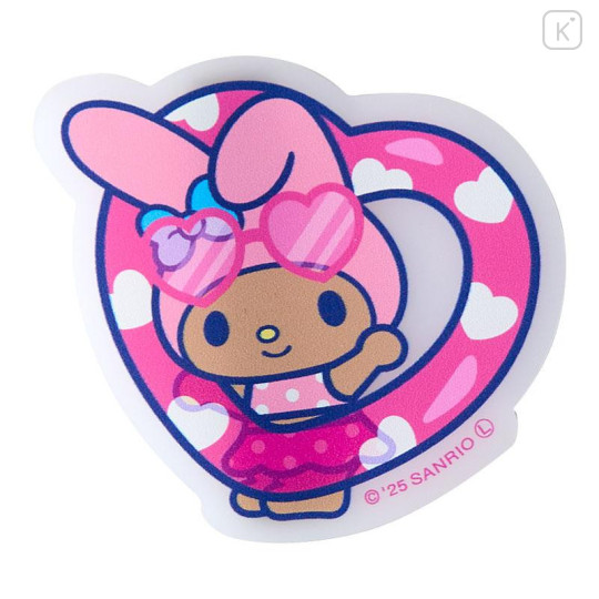 Japan Sanrio Matte Hair Clip Set - My Melody : Tan Swimsuit Party - 5